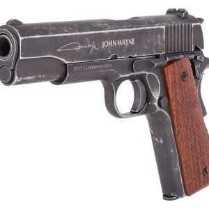 John Wayne 1911 Metal CO2 BB Pistol, Brown Grips