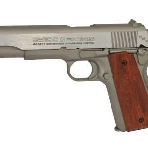 Swiss Arms SA 1911 SSP CO2 BB Pistol, Brown Grips