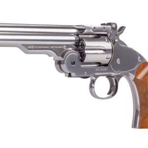 Schofield No. 3 Nickel CO2 BB Revolver, 5" Barrel