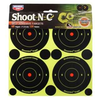 Birchwood Casey Shoot-N-C 3" Targets, 48 Bullseye Targets, 120 Pasters