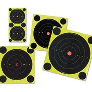 Birchwood Casey Shoot-N-C 6" Targets, 12 Bullseye Targets, 48 Pasters