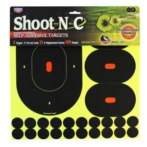Birchwood Casey Shoot-N-C 9" Targets, 3" Replacement Centers, 100 Pasters, 120ct