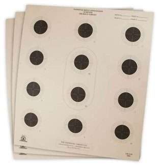 National Target Air Rifle Target, 12 Bullseye, 100 ct