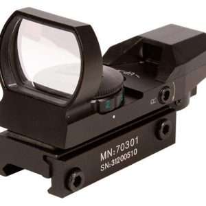 CenterPoint Optics 32mm Open Reflex Sight, 4 Red/Green Reticles, 1 MOA, Weaver Mount