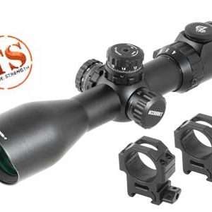 Leapers UTG 4-16x44 AO Accushot SWAT Rifle Scope, EZ-TAP, Illuminated Mil-Dot Reticle, 1/4 MOA, 30mm Tube, Lever-Lock Weaver Rings