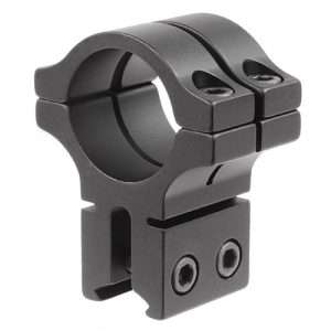 BKL Single 1" Double Strap Ring, 3/8" or 11mm Dovetail, 1" Long, Black