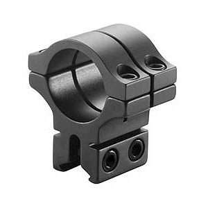 BKL Single 30mm Double Strap Ring, 3/8" or 11mm Dovetail, 1" Long, Black