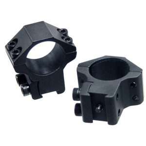Leapers Accushot 1" Rings, Medium, 3/8" Dovetail, 4 Screws/Cap