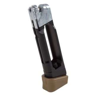 Glock 19X 20rd CO2 Blowback Airsoft Pistol Magazine, Tan