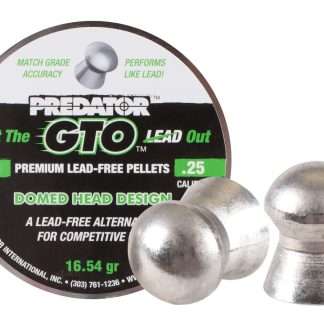 Predator GTO .25 Cal, 16.54 Grains, Domed, Lead-Free, 150ct