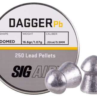 SIG Sauer Dagger Pellets, .22 Cal, 16.6 Grains, Domed, 250ct