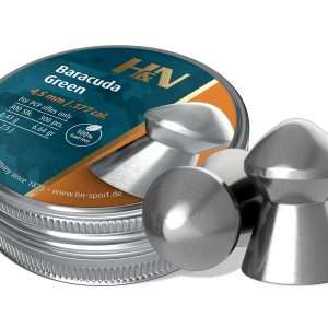 H&N Baracuda Green, Lead Free, .177 Cal, 6.48 Grains, Round Nose, 300ct