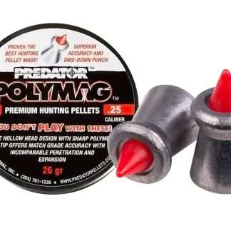 Predator Polymag .25 Cal, 26 Grains, Pointed, 150ct