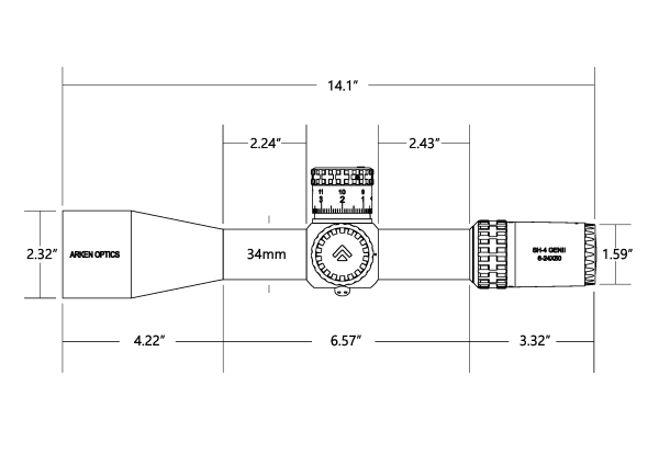 2961439865 – Missouri Airguns SH-4J 6-24X50 FFP Illuminated VHR/VPR - Zero Stop - 34mm Tube