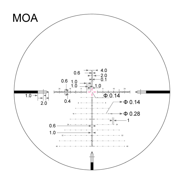 3765932267 – Missouri Airguns SH-4J 6-24X50 FFP Illuminated VHR/VPR - Zero Stop - 34mm Tube