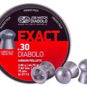 JSB Diabolo Exact Pellets, .30 Cal, 44.75 Grains, Domed, 75ct