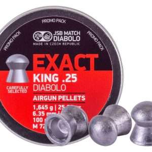 JSB Match Diabolo Exact King .25 Cal, 25.39 Grains, Domed, 100ct