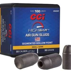 CCI High Bar Air Gun Slugs, .22 Cal, 30gr, Segmented Hollow Point, 100ct