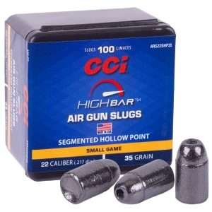 CCI High Bar Air Gun Slugs, .22 Cal, 35gr, Segmented Hollow Point, 100ct