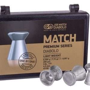 JSB Match Premium Light, .177 Cal, 7.72 Grains, Wadcutter, 200ct