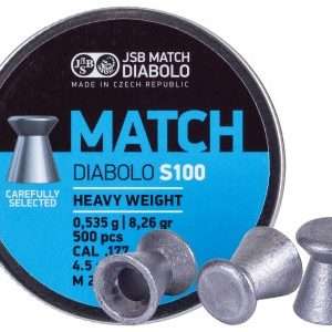 JSB Blue Match Heavy Weight .177 Cal, 8.26 Grains, Wadcutter, 500ct, 4.49mm