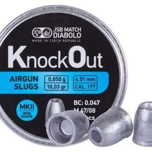 JSB KnockOut Slugs MKII .177 Cal, 10.03 Grains, Hollowpoint, 500ct