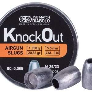 JSB KnockOut Slugs .216 Cal, 20.83gr, Hollowpoint, 200ct